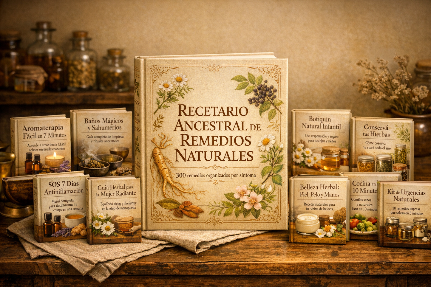 RECETARIO ANCESTRAL + 1O LIBROS DE REGALO